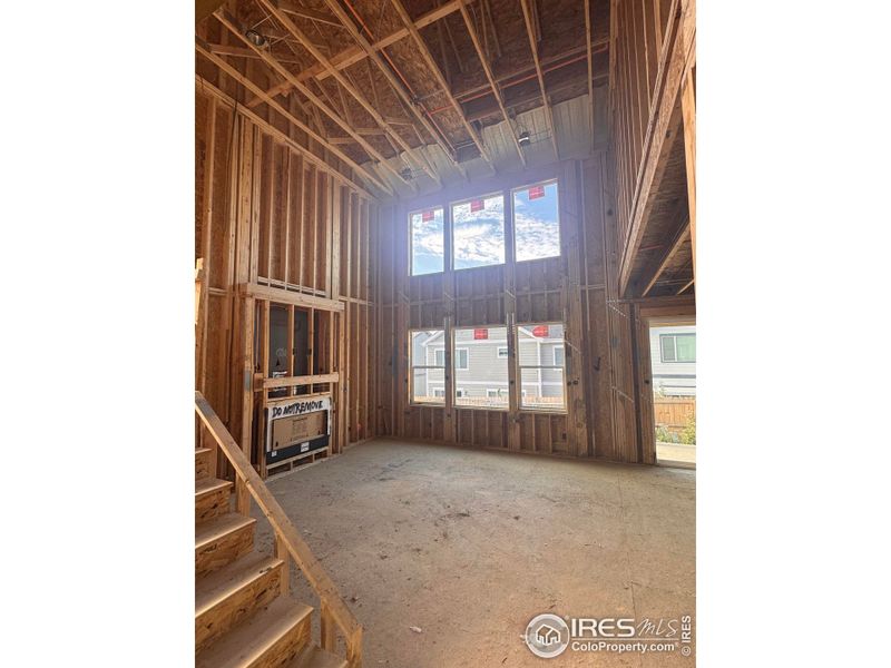 Two-Story Family Room w/ Gas Fireplace