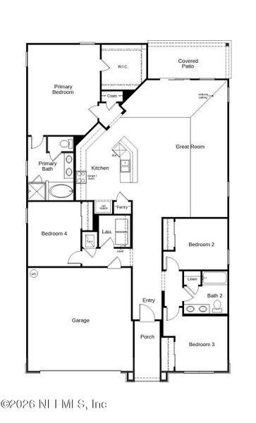 2D floor plan layout of this home in Anabelle Island - Executive Series, Green Cove Springs, FL (Image 3).