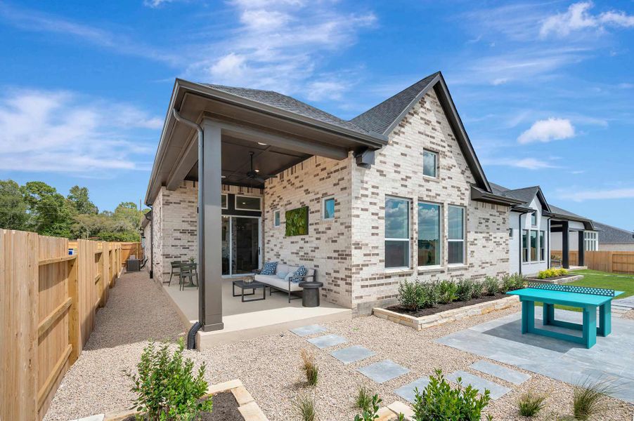 Representative exterior details of a home built from the The Conroe by David Weekley Homes in Walden Creek – Reserve Collection, Montgomery (Image 4).