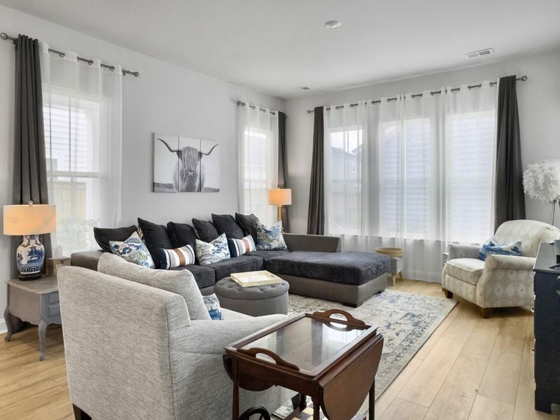 Furnished interior view inside a new home in Sweetgrass at Summers Corner, Summerville (Image 34). Furnished interior view inside a new home in Sweetgrass at Summers Corner, Summerville (Image 34).