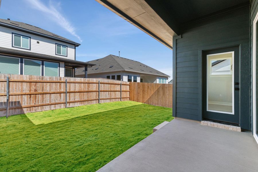 Covered Back Patio - Yard View