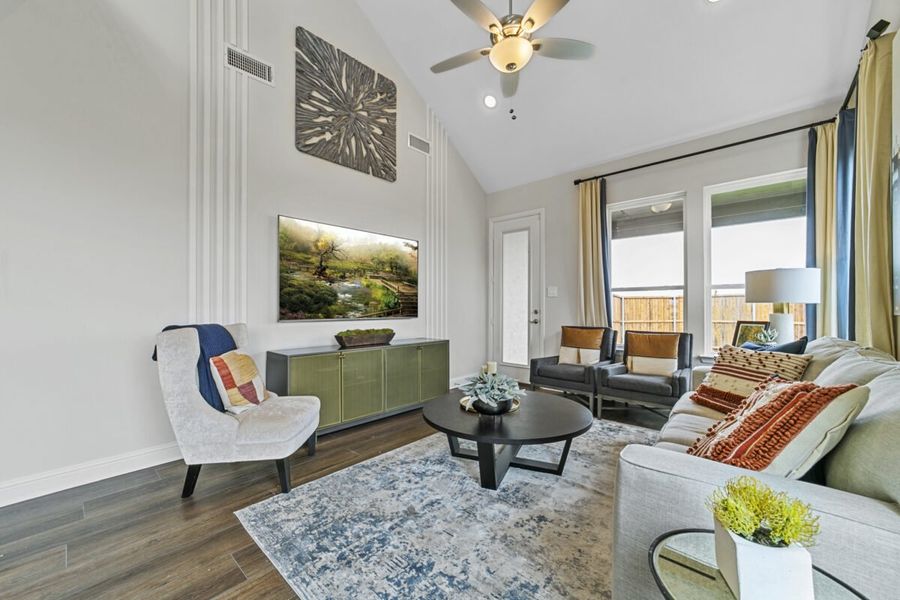 Representative furnished interior of a home built from the Duets D413 by Landon Homes in Lexington Frisco, Frisco (Image 9). Representative furnished interior of a home built from the Duets D413 by Landon Homes in Lexington Frisco, Frisco (Image 9).