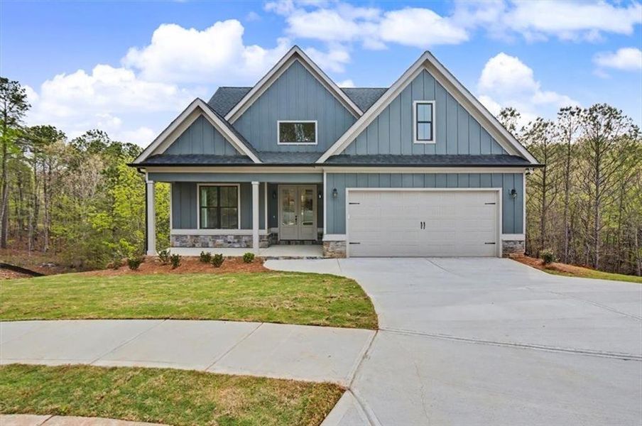 Front exterior of a new home in , Cartersville, GA, highlighting curb appeal (Image 21).