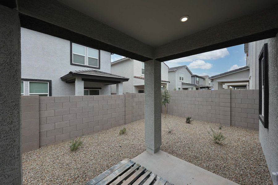 A building with a stone patio. A building with a stone patio.