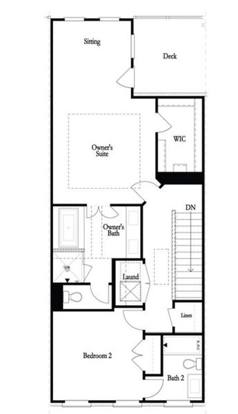 2D floor plan layout for the The Childress by The Providence Group in Towns on Thompson, Alpharetta, GA (Image 3).