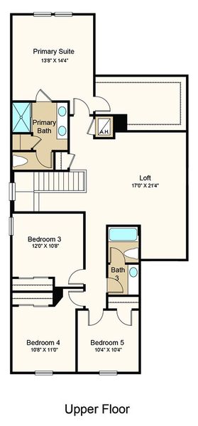 2D floor plan layout of this home in Waterstone, Groveland, FL (Image 3).