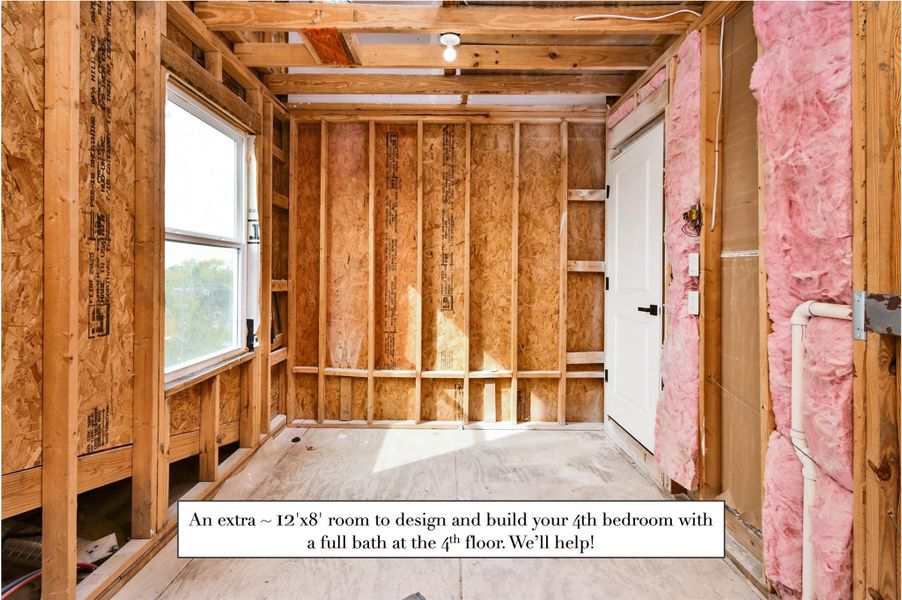 Design and build your 4th bedroom in the extra space at the 4th floor Design and build your 4th bedroom in the extra space at the 4th floor