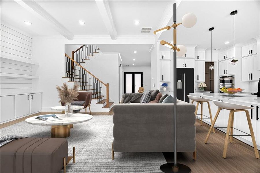 Furnished interior view inside a new home in , Auburn (Image 34).