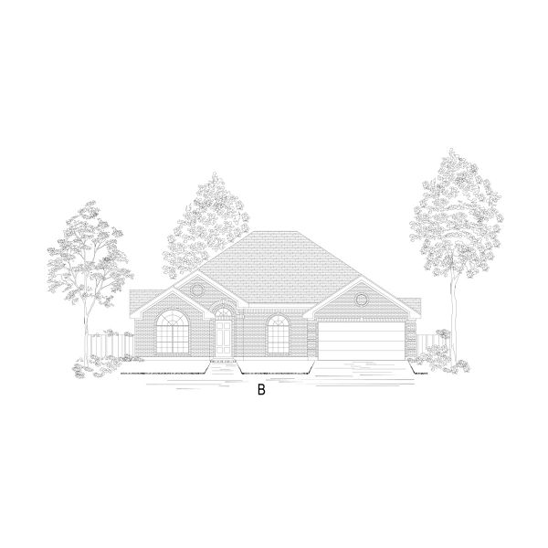 Representative rendering of the exterior for the Seville 2500 F by First Texas Homes (Image 3).