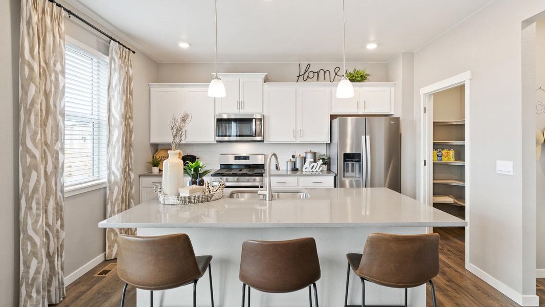 Furnished interior view inside a new home in Fossil Creek Ranch, Windsor (Image 5). Furnished interior view inside a new home in Fossil Creek Ranch, Windsor (Image 5).
