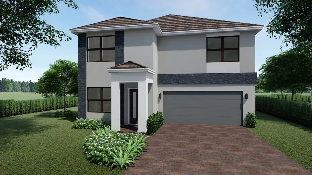 Representative exterior photo of a completed home built from the Parker by D.R. Horton in Reserve at Jupiter, Jupiter, FL (Image 4).