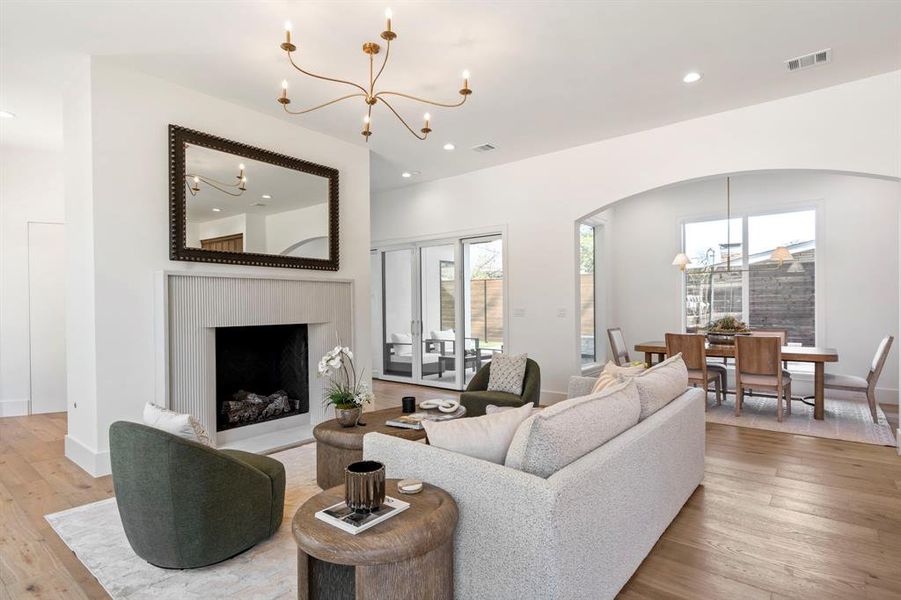 Furnished interior view inside a new home in , Dallas (Image 14). Furnished interior view inside a new home in , Dallas (Image 14).