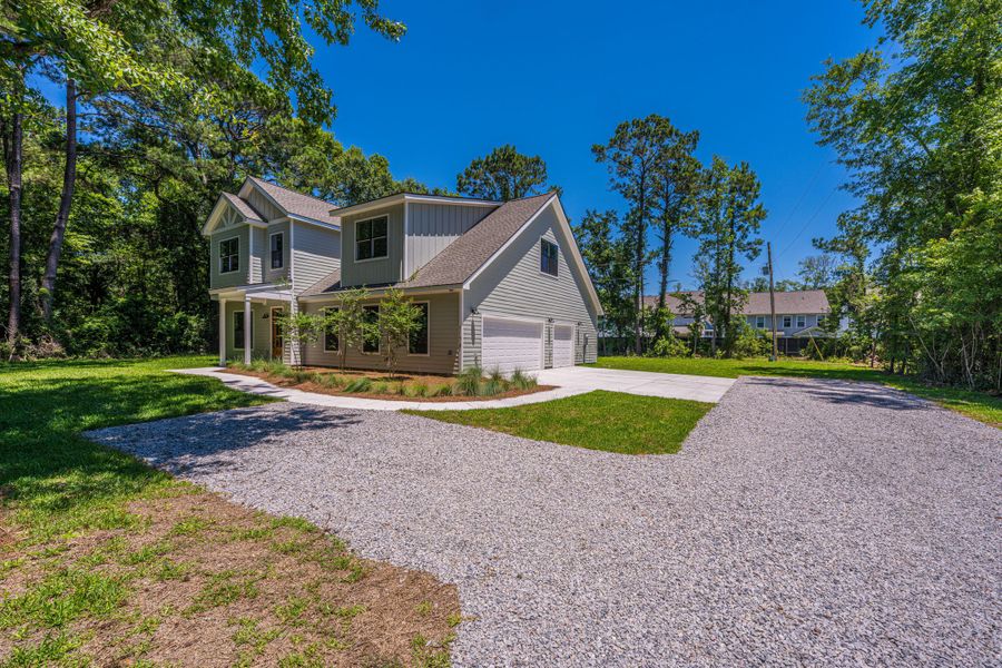 Front exterior of a new home in , Mount Pleasant, SC, highlighting curb appeal (Image 28). Front exterior of a new home in , Mount Pleasant, SC, highlighting curb appeal (Image 28).