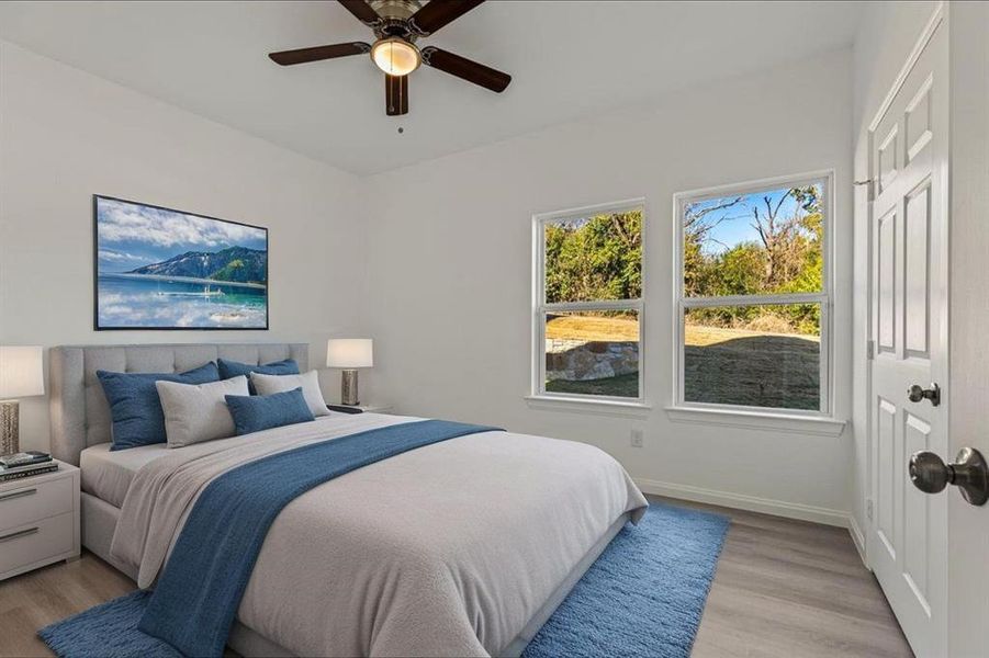 Image is virtually staged, furniture and decor are virtually added