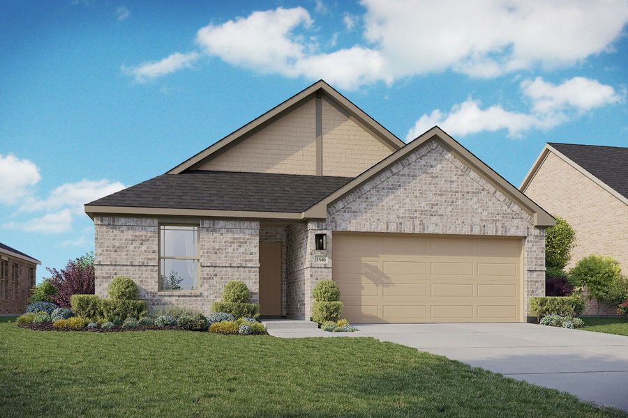 2D floor plan layout for the Bali by DRB Homes in Sunflower Ridge, New Braunfels, TX (Image 4).