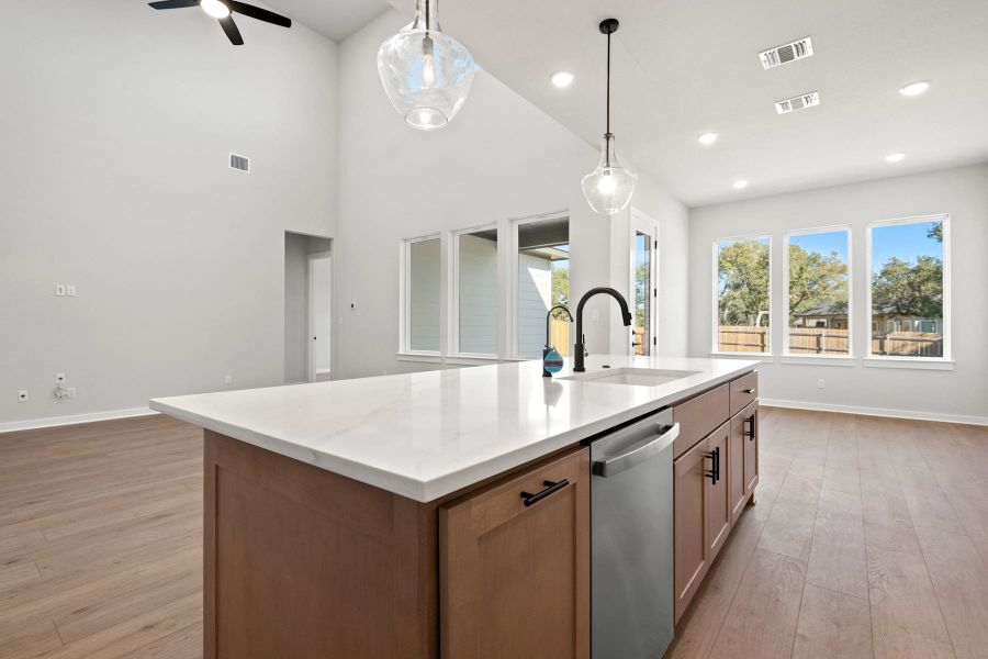 Furnished interior view inside a new home in Heritage, Dripping Springs (Image 11). Furnished interior view inside a new home in Heritage, Dripping Springs (Image 11).