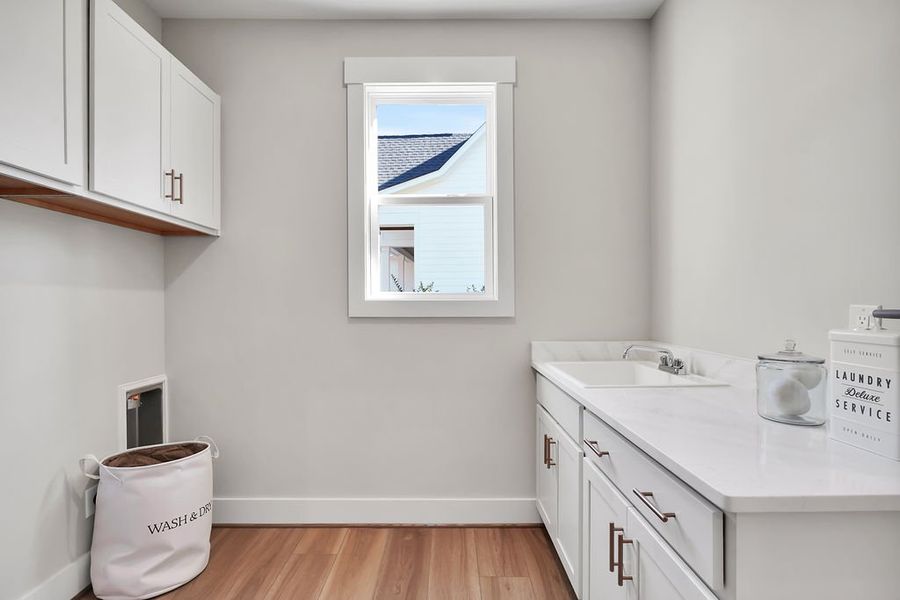 Furnished interior view inside a new home in The Bluffs On the Cape Fear, Leland (Image 42).