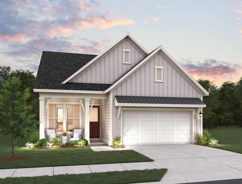 Representative exterior photo of a completed home built from the Aspen by Ashton Woods in Blue Heron Retreat: Oasis Series, Little River, SC (Image 9).