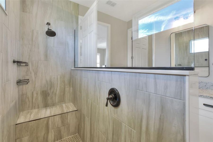 Bonus shot of walk-in shower in Primary Bathroom.