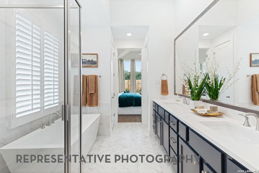 Furnished interior view inside a new home in The Ranches at Creekside, Boerne (Image 10).
