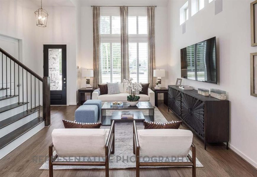 Furnished interior view inside a new home in Bridgeland Central: The Villas, Cypress (Image 4).