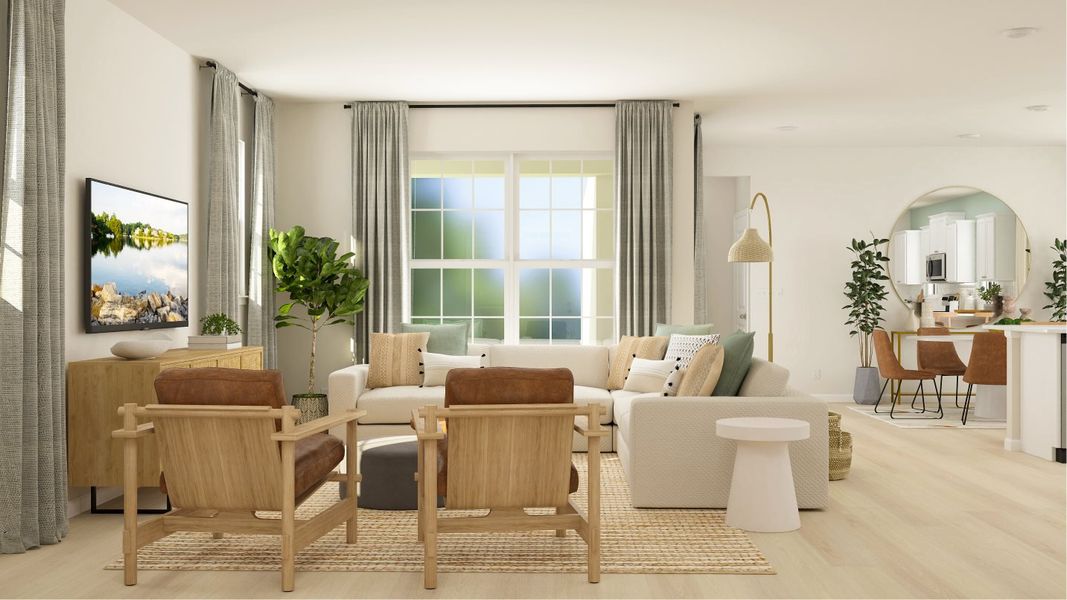 Representative furnished interior of a home built from the Elm by Lennar in Elizabeth: Arbor, Fort Mill (Image 14).