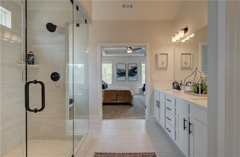 Furnished interior view inside a new home in Rosewood Lake Estates, Hoschton (Image 36).
