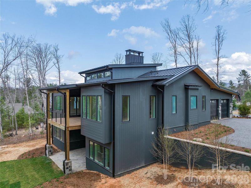 Exterior details and patio area of a home in , Asheville (Image 28).