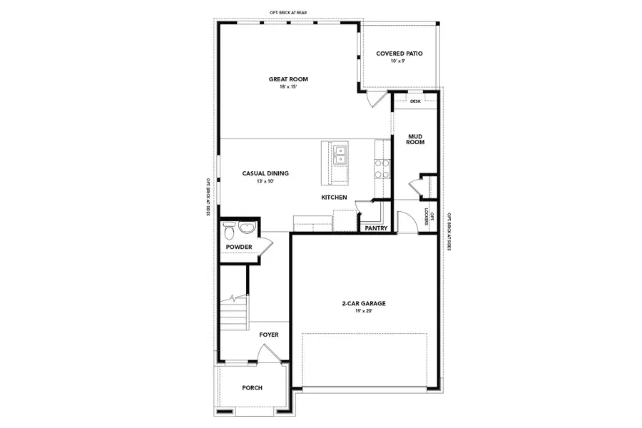 2D floor plan layout for the Altitude by DRB Homes in Heritage Mill, Hutto, TX (Image 2). 2D floor plan layout for the Altitude by DRB Homes in Heritage Mill, Hutto, TX (Image 2).