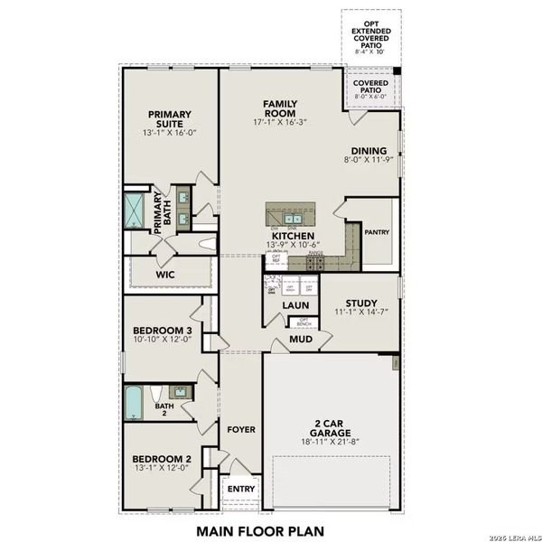 2D floor plan layout of this home in Comanche Ridge, San Antonio, TX (Image 3). 2D floor plan layout of this home in Comanche Ridge, San Antonio, TX (Image 3).