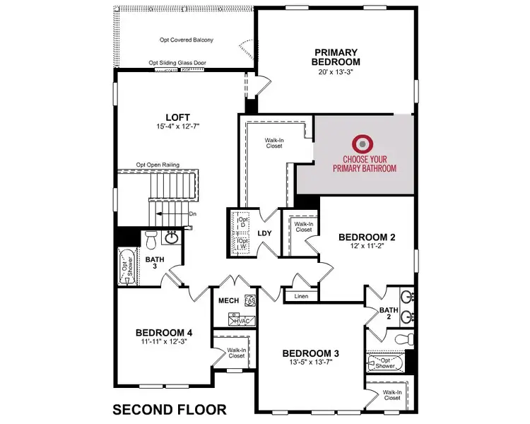 2D floor plan layout for the Riverside by Beazer Homes in Heirloom Landing, Auburn, GA (Image 5).