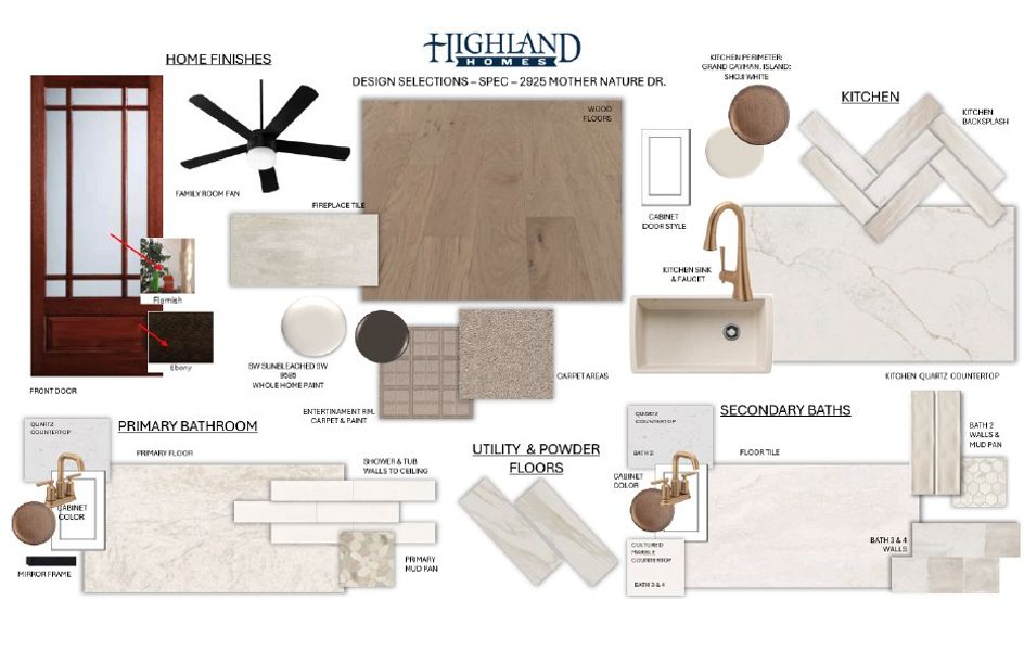 Sample of building materials used in homes in Cambridge Crossing, Celina (Image 68).