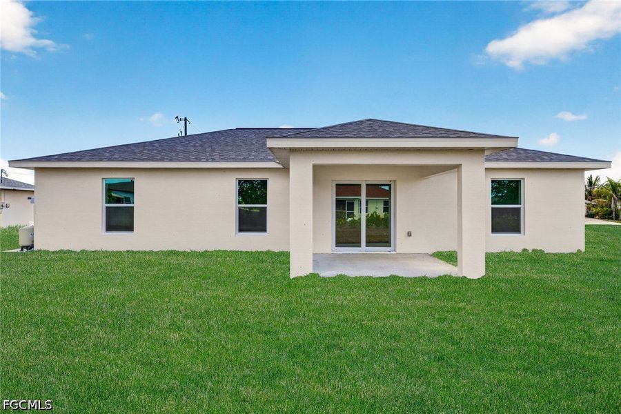 Exterior details and patio area of a home in Cape Coral, Cape Coral (Image 3).