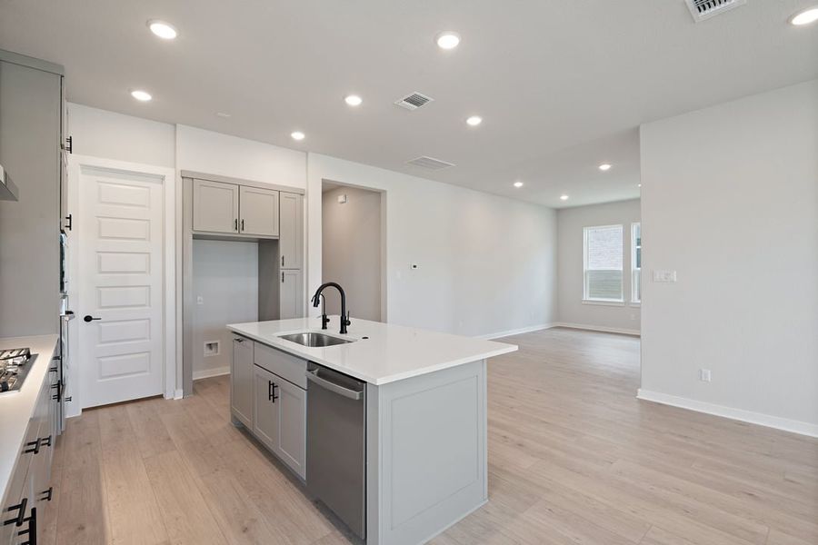 Furnished interior view inside a new home in Arbor Collection At Wolf Ranch, Georgetown (Image 12).