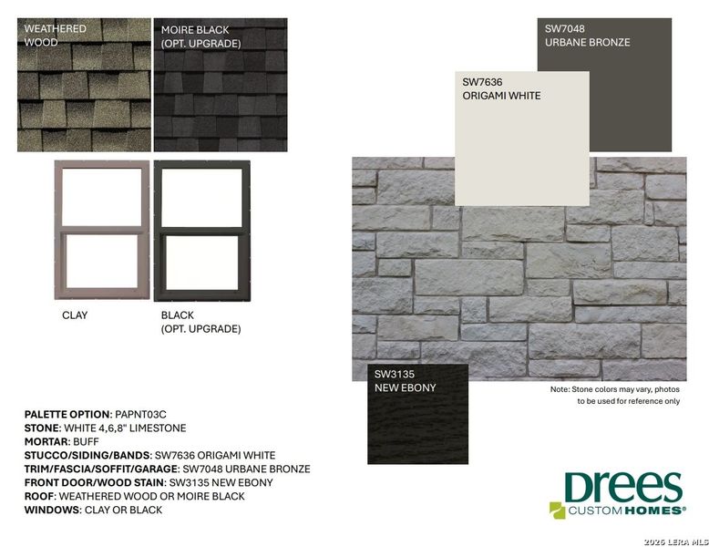 Sample of building materials used in homes in Shavano Highlands, San Antonio (Image 11). Sample of building materials used in homes in Shavano Highlands, San Antonio (Image 11).