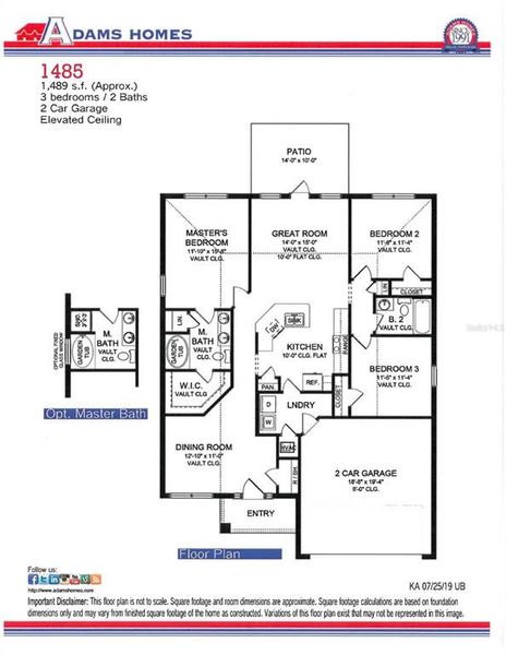 2D floor plan layout of this home in Watercress Cove, North Port, FL (Image 2). 2D floor plan layout of this home in Watercress Cove, North Port, FL (Image 2).