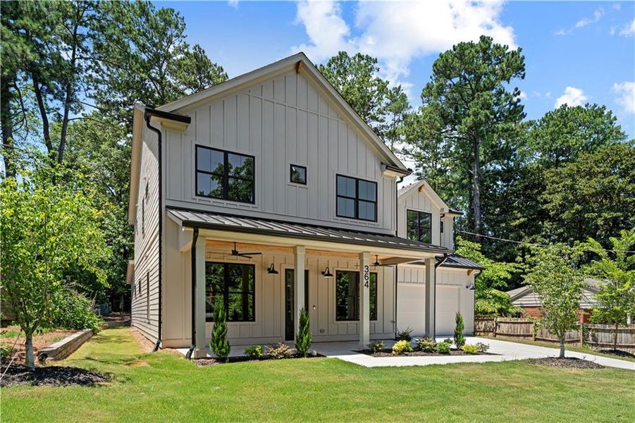 Front exterior of a new home in , Decatur, GA, highlighting curb appeal (Image 2). Front exterior of a new home in , Decatur, GA, highlighting curb appeal (Image 2).