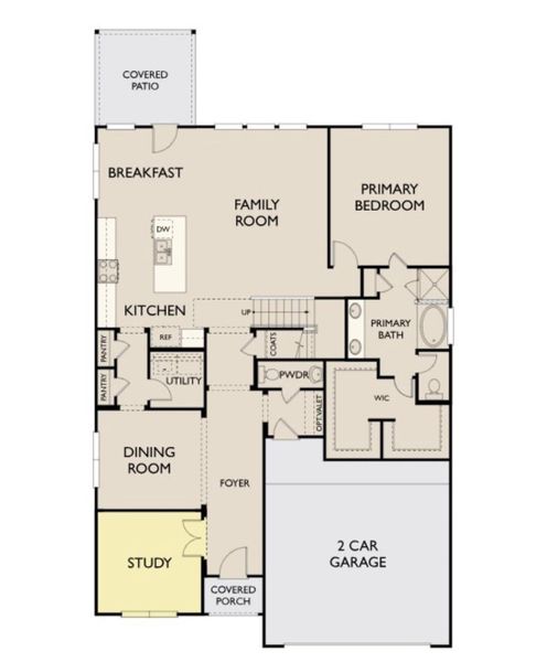 2D floor plan layout of this home in Cedar Pointe, Crosby, TX (Image 3).