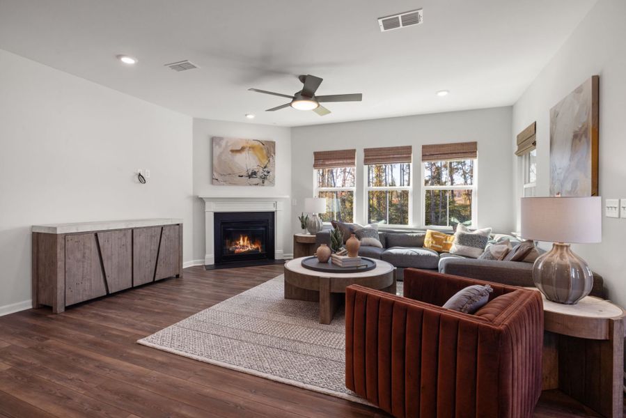 Furnished interior view inside a new home in Exchange at 401, Raleigh (Image 22).