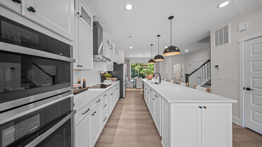 Representative furnished interior of a home built from the Harlow by DRB Homes in Bayberry, Raleigh (Image 23).