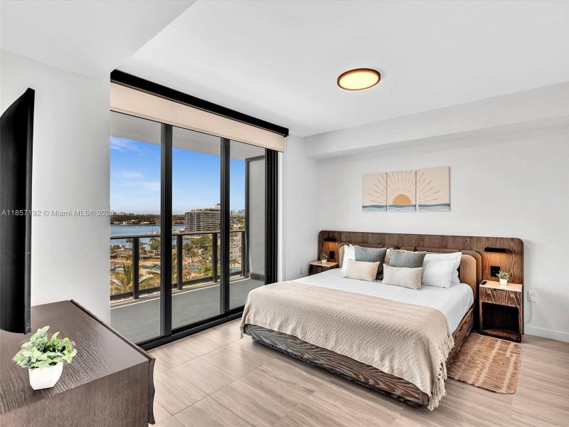 Furnished interior view inside a new home in , Miami Beach (Image 10).