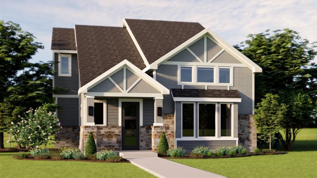 Representative exterior photo of a completed home built from the Fenway by Pacesetter Homes in Easton Park, Austin, TX (Image 2).