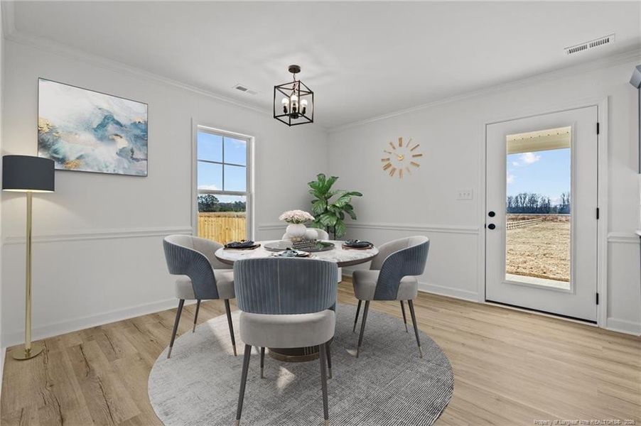 virtually staged eat in kitchen