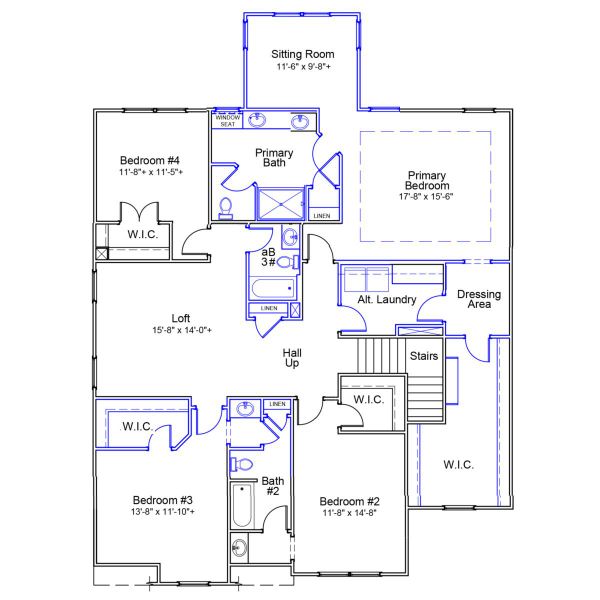 2D floor plan layout of this home in Grand Park, Leland, NC (Image 3). 2D floor plan layout of this home in Grand Park, Leland, NC (Image 3).