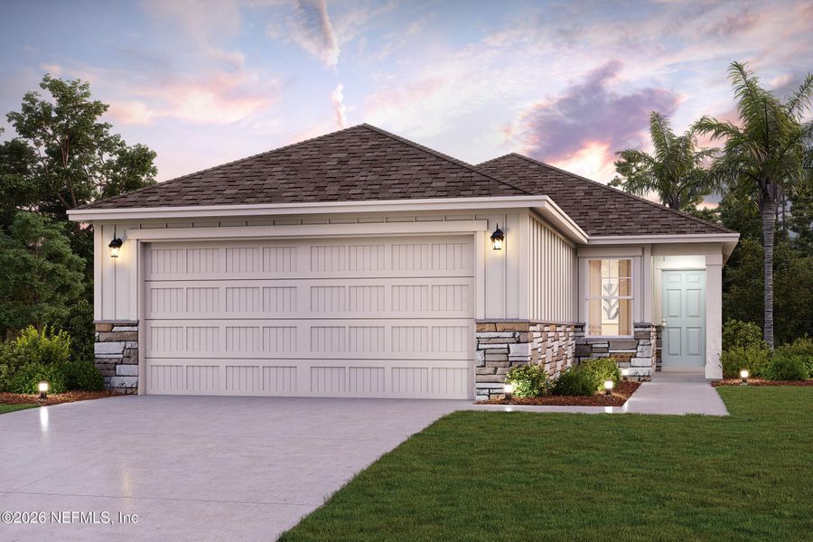 Front exterior of a new home in , Jacksonville, FL, highlighting curb appeal (Image 25). Front exterior of a new home in , Jacksonville, FL, highlighting curb appeal (Image 25).