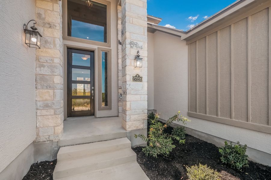 Representative exterior details of a home built from the The Addison by Whitestone Custom Homes in Johnson Ranch, Bulverde (Image 34).
