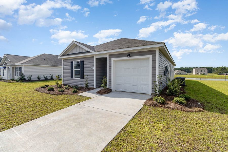 Representative exterior photo of a completed home built from the HELENA by D.R. Horton in Jordanville Farms, Galivants Ferry, SC (Image 25).