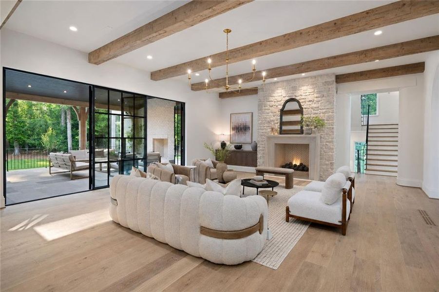Furnished interior view inside a new home in , Atlanta (Image 9).