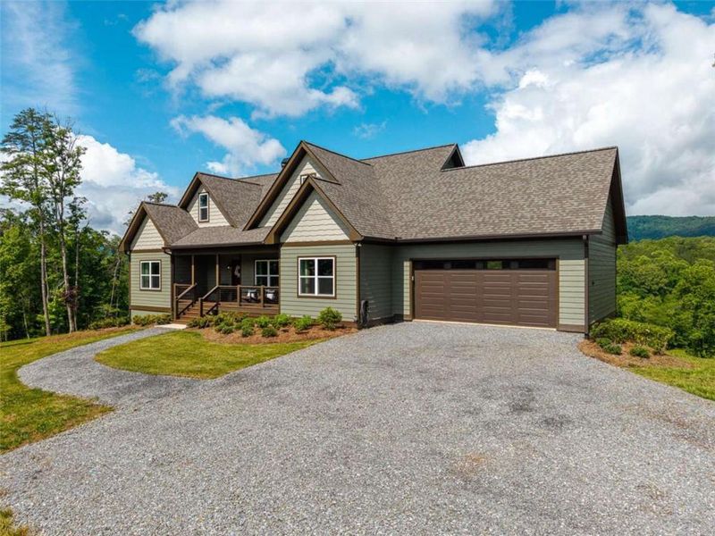 Front exterior of a new home in , Blue Ridge, GA, highlighting curb appeal (Image 24). Front exterior of a new home in , Blue Ridge, GA, highlighting curb appeal (Image 24).