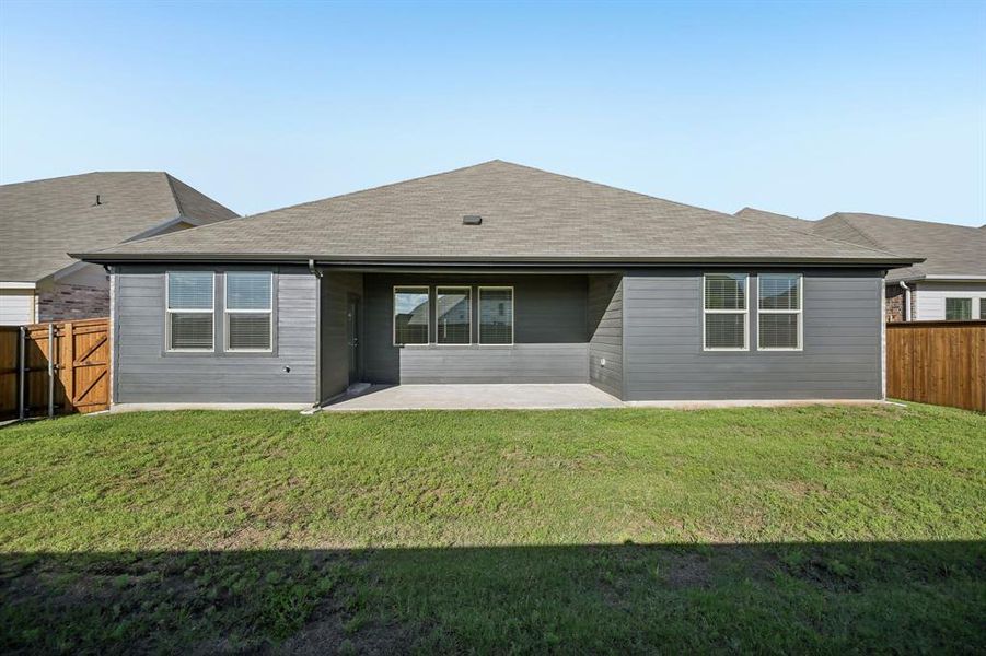 Exterior details and patio area of a home in Lakehaven - Premier Series, Farmersville (Image 20).